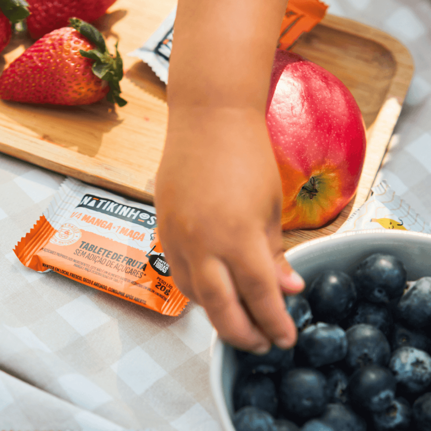 Tablete de Frutas - Manga e Maçã 60g (3 unid. 20g) - Nátikos