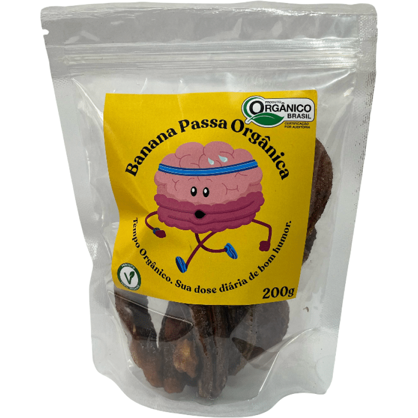 Banana Passa Orgânica e Vegana 200g - Tempo Orgânico