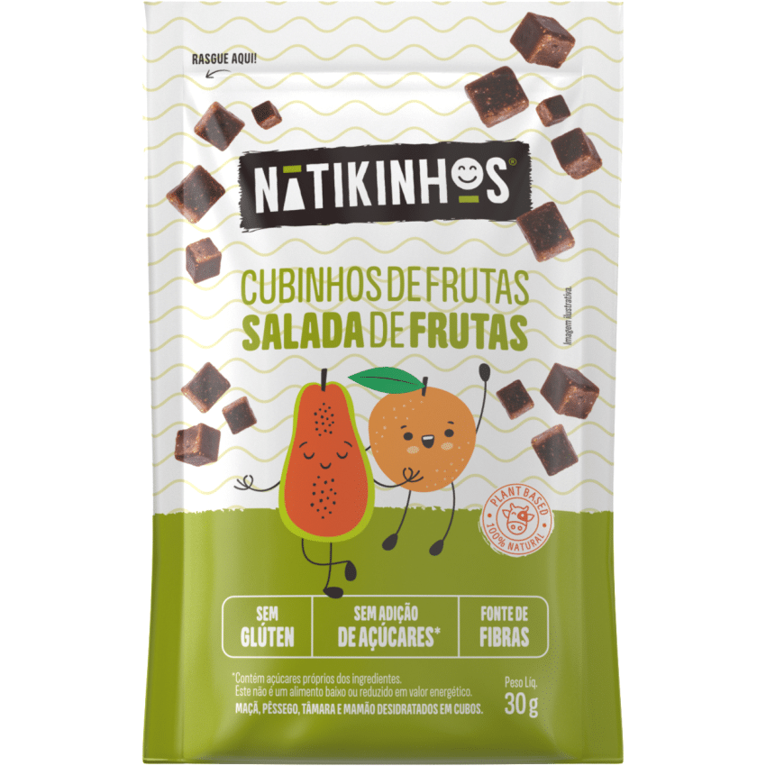 Cubinhos de Frutas - Salada de Frutas 30g - Nátikos